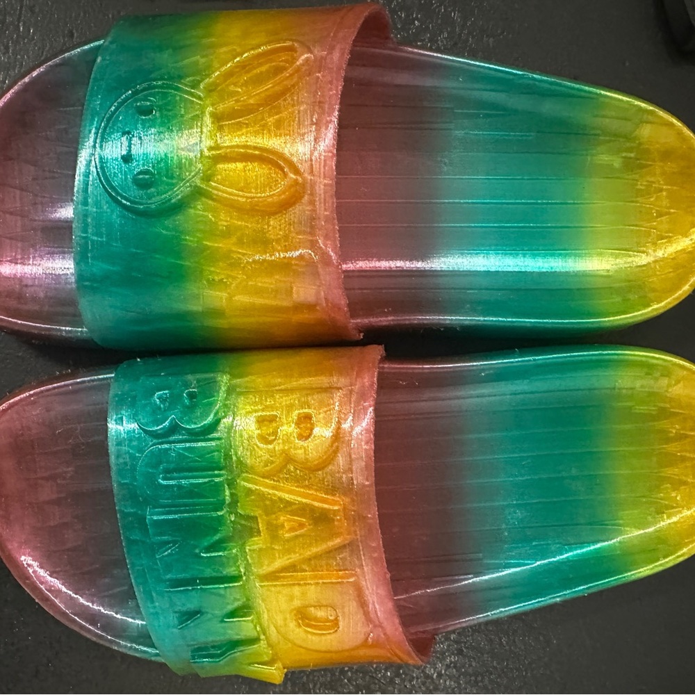 New “Bad Bunny” rainbow Slide Sandals